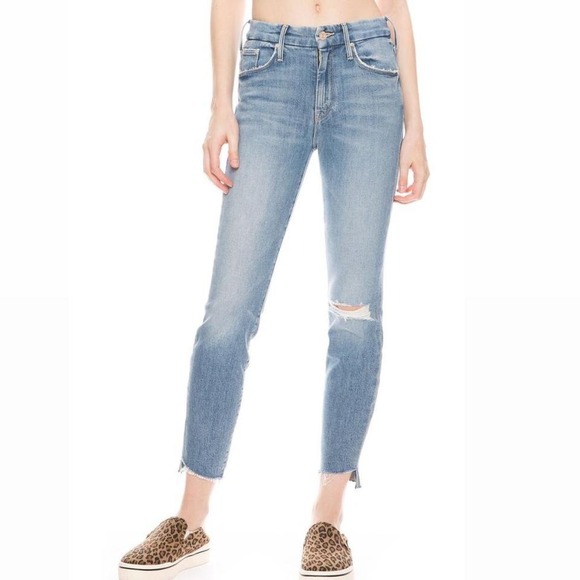 Mother The Looker Jean Women's Size 28 Step Ankle Fray Exposed Secret Sister - Picture 1 of 8